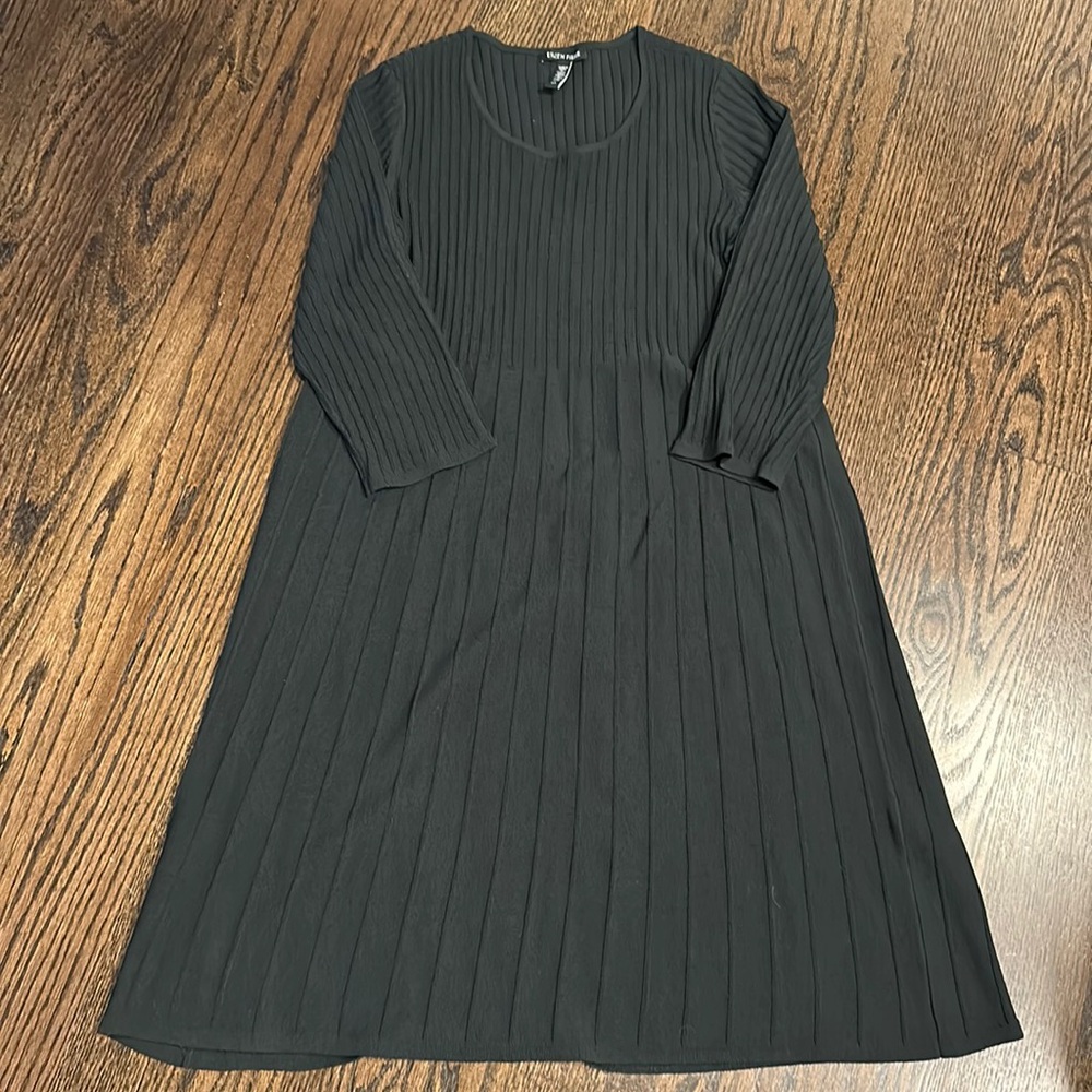 Eileen Fisher Black Ribbed Dress